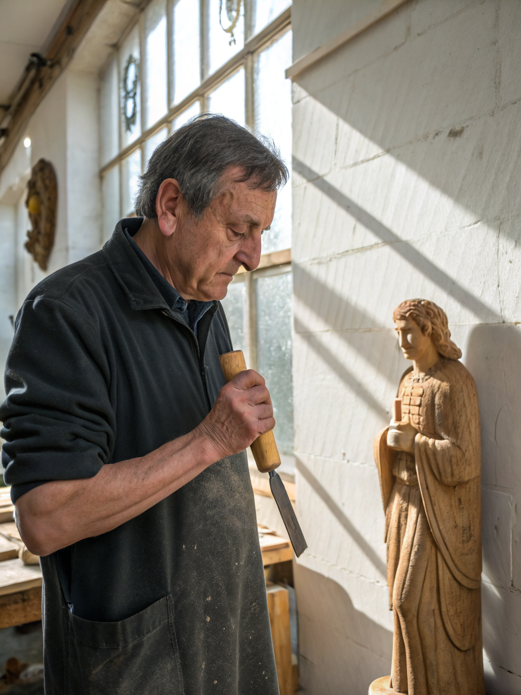 Portrait of Marcus, Sculptural assistant, specialist in hand-building