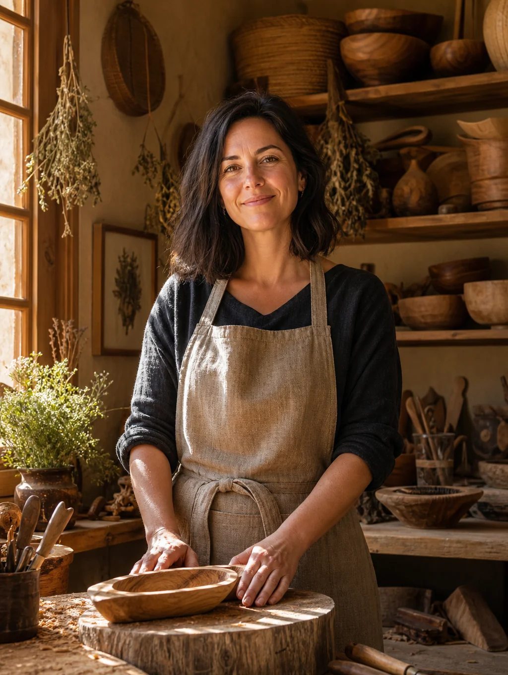 Portrait of Sarah, Glaze technician, master of kiln firing
